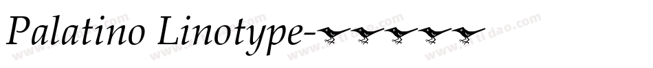 Palatino Linotype字体转换